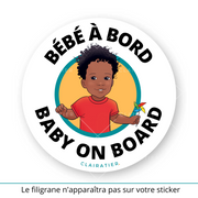 Clairabord - Garçons - Sticker voiture bébé à bord