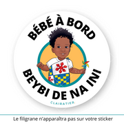 Clairabord - Garçons - Sticker voiture bébé à bord