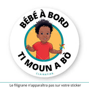 Clairabord - Garçons - Sticker voiture bébé à bord