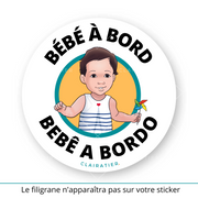 Clairabord - Filles - Sticker voiture bébé à bord