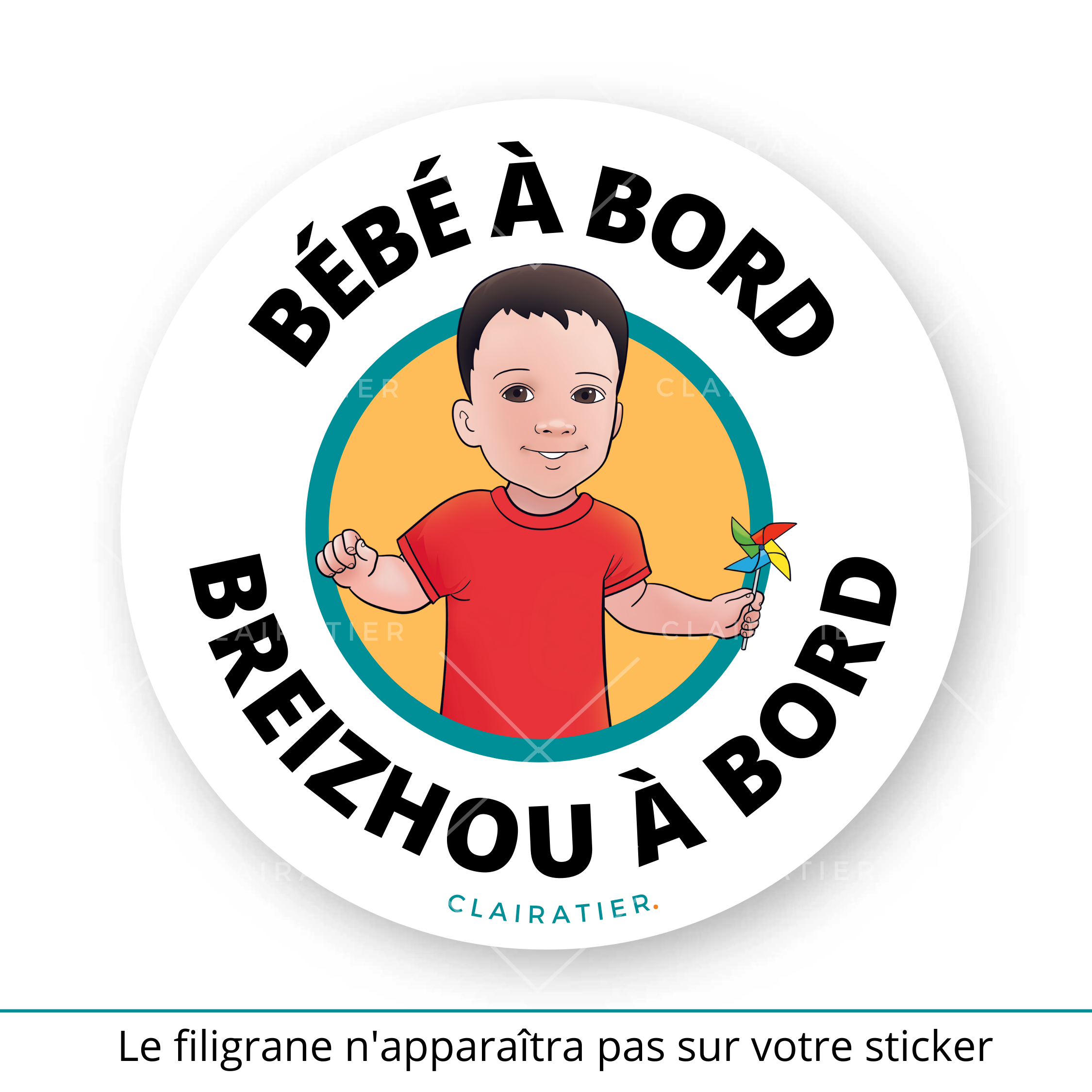 Clairabord - Garçons - Sticker voiture bébé à bord – Clairatier
