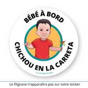 Clairabord - Garçons - Sticker voiture bébé à bord