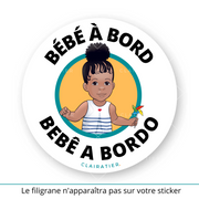 Clairabord - Filles - Sticker voiture bébé à bord