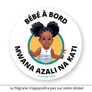 Clairabord - Filles - Sticker voiture bébé à bord