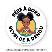 Clairabord - Filles - Sticker voiture bébé à bord